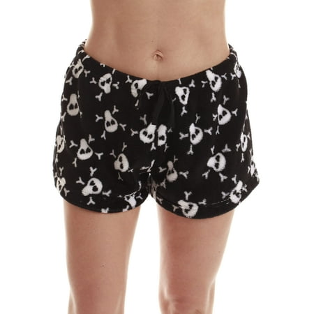 

Just Love Fleece Pajama Pants for Women Sleepwear PJs (Skeleton Skull Short Large)