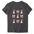 thumbnail image 4 of Tops de Cuello Redondo para las Mujeres Impreso Manga Corta Suéter Camiseta de Imitación Rack, Top Casual de Moda para el Hogar Diario Y el Trabajo, 4 of 4