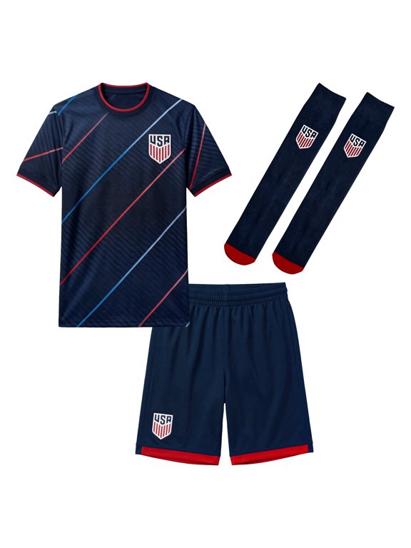 US Soccer Federation Ultimate Fan Pack: Soccer Ball, Scarf, Shirts & Jacket 5-Piece Value Set - Unisex Kids