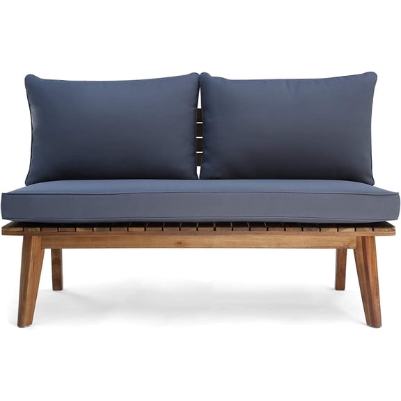 Outdoor Acacia Wood Loveseat, Teak Finish
