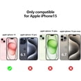 thumbnail image 2 of Magnetic for iPhone 15 Case, Compatible with MagSafe, Full Camera Lens Film Protection Cute Gradient Color Silicone Shockproof Matte Cover for Women & Men (iPhone 15,Green Blue), 2 of 17