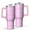 Pink Breast Cancer-3, variant on Pink Breast Cancer Tumbler with Handle and Lid,40oz Double Wall Vacuum Insulated Tumbler,Cups Gift for Women and Men