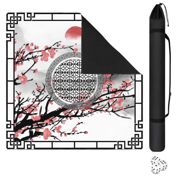 Mahjong Mat for Table, 31.5*31.5in Anti Slip American Mahjong Mats, Noise Reduction, Neoprene Mah Jongg Mat, Mahjong Accessories Gift for Poker/Card/Dominoes Board Tile Games Table Mats