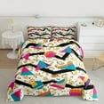 thumbnail image 2 of Homewish Teens Bohemian Memphis 3 Pieces Queen Comforter Set,Leopard Print Ultra Soft Bedding Sets,Hippie Abstract Geometric Bedding Comforter Set,Super Cozy Room Decor, 2 of 8