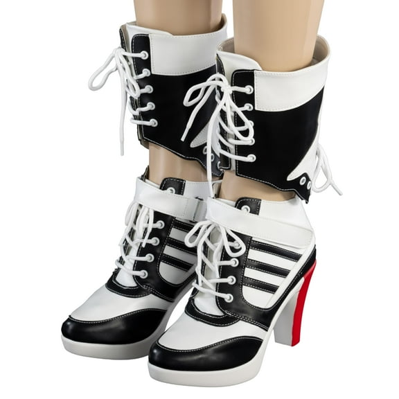 Harley Girl High Heels Boots Villain Squad Halloween Costume Cosplay