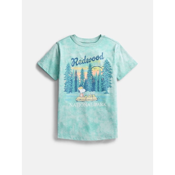 Peanuts Girls' Graphic Tee with Short Sleeves, Sizes 4-16