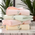thumbnail image 4 of REGALWOVEN Cotton Hand Towels for Bathroom, Floral Embroidered Hand Towel Set, Soft Absorbent Decorative Towel (15 x 30 Inch) Green 4-Piece, 4 of 4