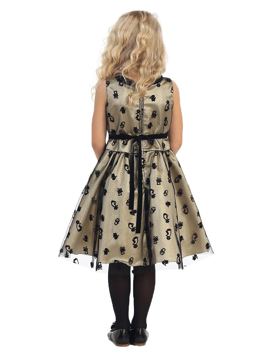 gold and black dress for kids