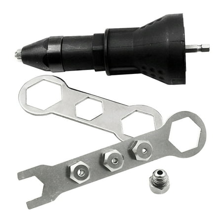 HEATSHAKING Cordless Riveting Drill Rivet Adaptor Metal for Electric Rivet Nut Tool 1 Set
