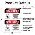 thumbnail image 2 of (2 Pack) Pesticide Storage Hazardous Bilingual OSHA Danger Sign, 2 of 7