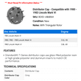 thumbnail image 2 of Distributor Cap - Compatible with 1980 - 1983 Lincoln Mark VI 1981 1982, 2 of 2