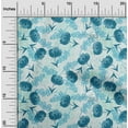 thumbnail image 2 of oneOone Velvet Teal Blue Fabric Florals Sewing Craft Projects Fabric Prints By Yard 58 Inch Wide, 2 of 6