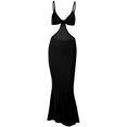 thumbnail image 1 of Dress, Women Solid Color Cutout Spaghetti Straps Backless Cotton Bodycon Maxi for Banquet, 1 of 8