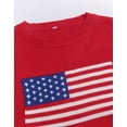 thumbnail image 5 of American Flag Graphic Sweaters for Women 4th of July Crew Neck Sweater Long Sleeve Casual Knit Pullover Sweater Shermie, 5 of 6