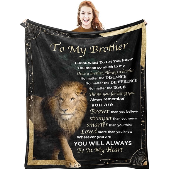 Gifts for Brother Blanket Gifts from Sister to Brother Birthday Gifts for Men Birthday Gifts for Brother Gifts from Sister for Brother Lion Blanket Gift for Brother Brother Gifts