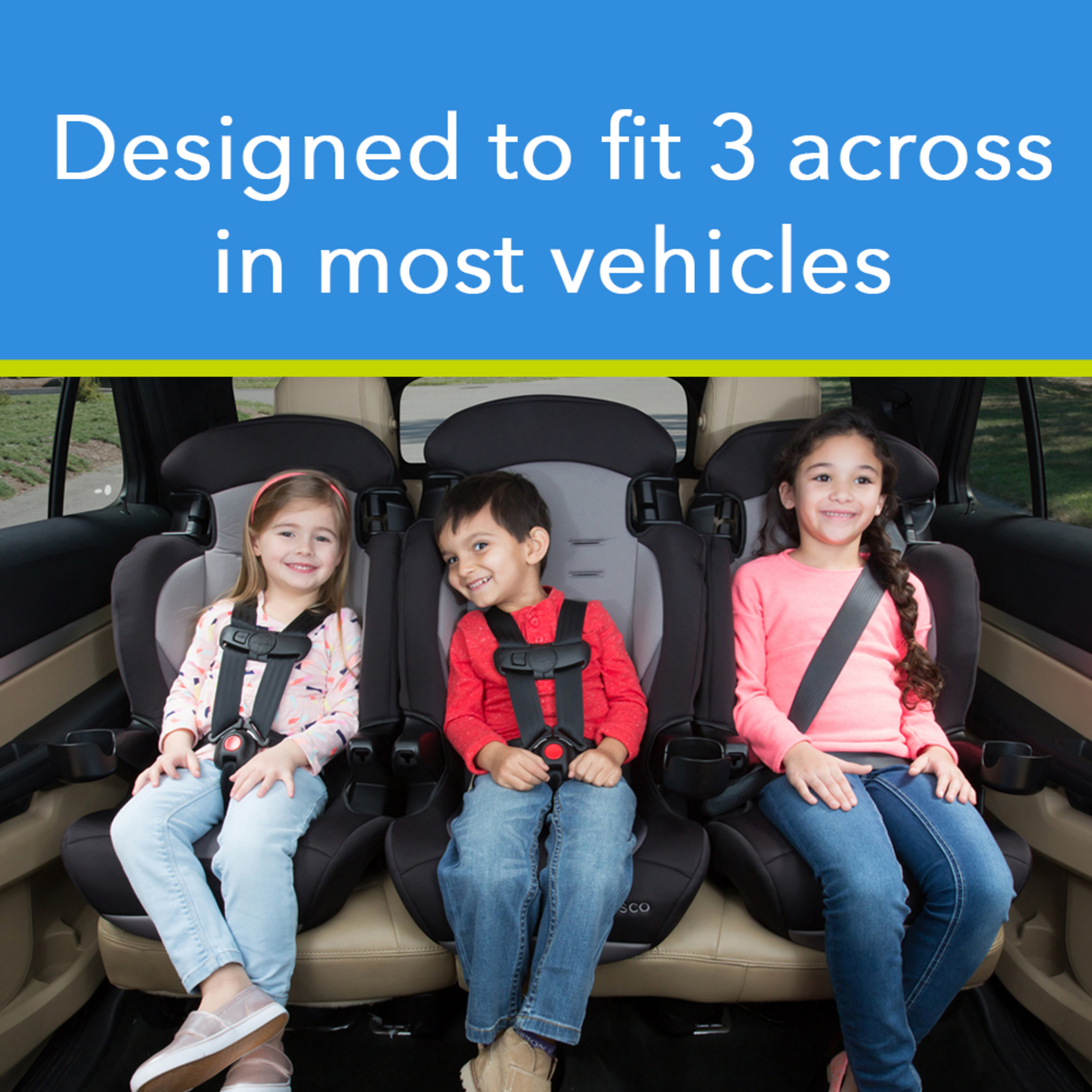 Cosco Kids Finale 2-in-1 Booster Car Seat, Fiberwave, Toddler, Unisex