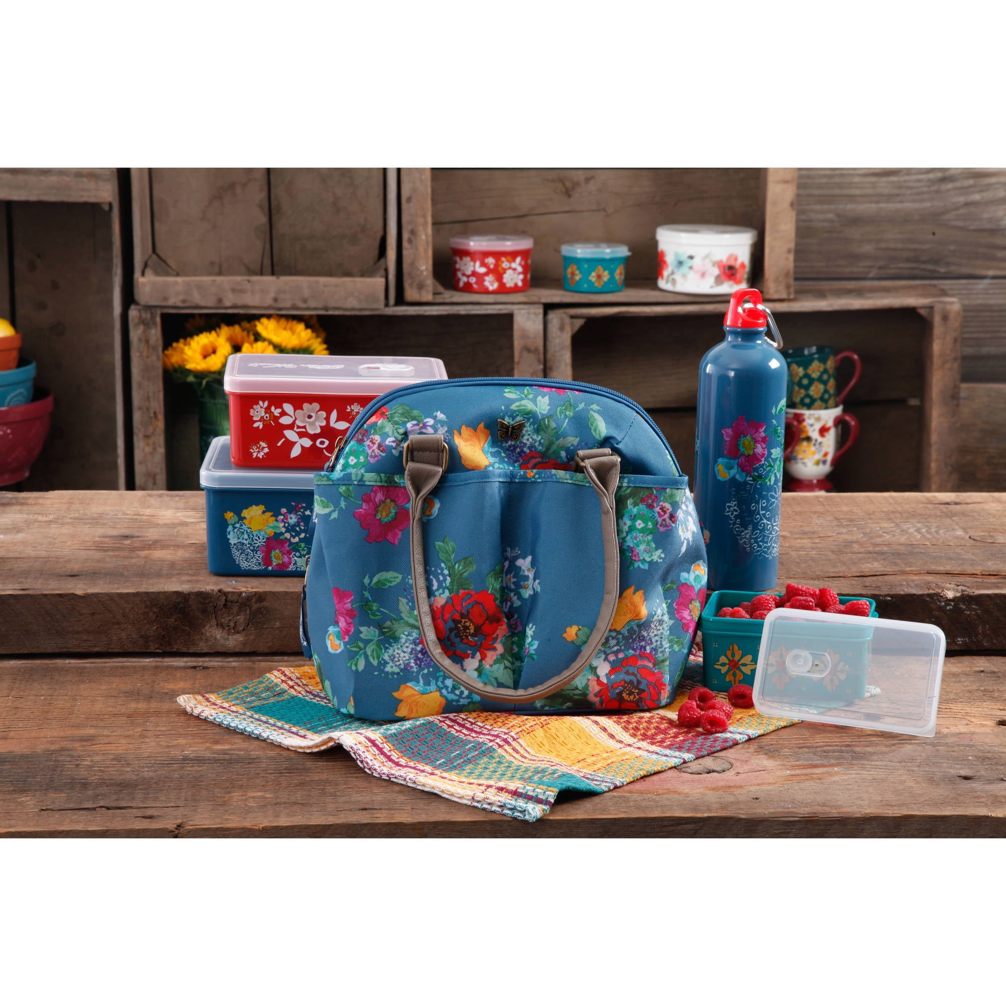 pioneer woman lunch bag set