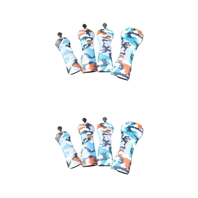 Eigraketly 4pcs Durable Golf Wood Head Cover Headcover 3 Club 7 Driver 5 No.1 Type1 NO1
