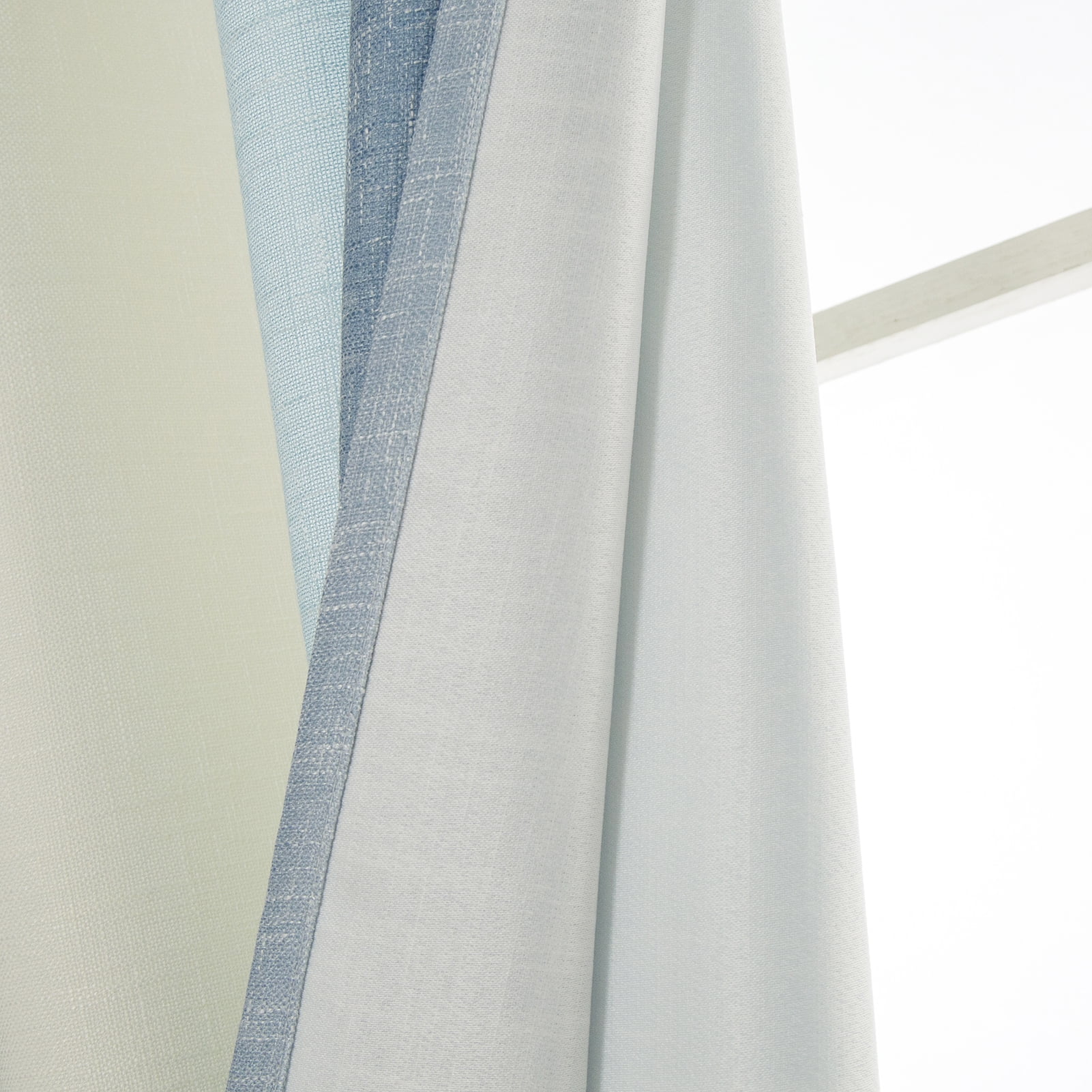 Pleasant Boulevard Classic Collection Faux Linen Blackout Grommet Curtains, 52" x 95", 2 Panels