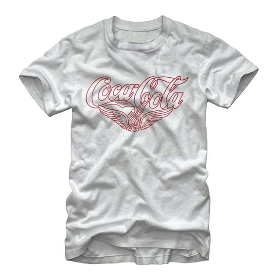 Men's Coca Cola Vintage Wings  Graphic Tee White Large