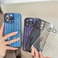 thumbnail image 2 of Vertical Grain Transparente Color + lens Film Phone Case Adecuado Para IPhone 11 12 13 14 PRO MAX X XR 7 8 Plus, 2 of 4