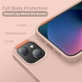 thumbnail image 3 of Silicone Case Designed for Apple iPhone 14 Liquid Silicone Case, 5 in 1 Bundle Phone Case with 2 Clear Tempered Glass and 2 Camera Lens Shockproof Case for Apple iPhone 14,Rose Gold, 3 of 7