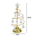 thumbnail image 2 of Christmas Tree Table Lamp, LED Christmas Spiral Night Light with Glittering Star, Battery Operated Table Decoration Light for Indoor Outdoor Xmas Night (Gold 2.8x2.8x7.5 inch), 2 of 10