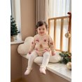 thumbnail image 5 of Cjfdfy Newborn Baby Boy Girl Christmas Outfit Sweater Romper Candy Cane Gingerbread Man Embroidery Long Sleeve Infant Christmas Knit Sweater Fall Winter Clothes, 5 of 9