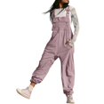 thumbnail image 1 of Pavied Combinaisons pour Femmes, Combinaisons pour Femmes, Tendance de Réduction d'Âge, Mode Décontractée, Combinaisons à la Cheville, une Pièce, Tenues d'Automne, Rose L, 1 of 4