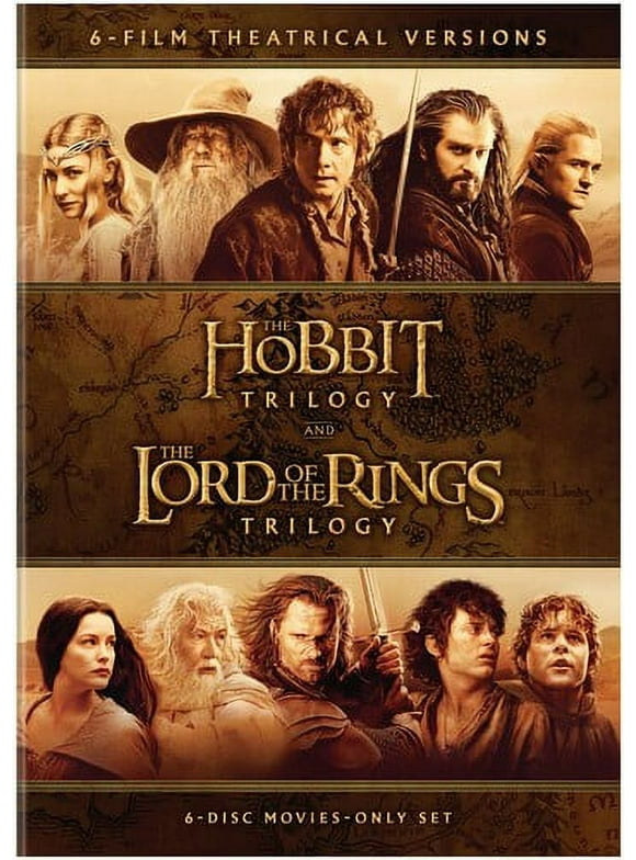 The Hobbit Trilogy / The Lord of the Rings Trilogy: 6-Film Theatrical Versions (DVD), New Line Home Video, Action & Adventure