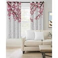 thumbnail image 2 of Spring Flowers Blackout Curtains for Bedroom Living Room, Pink Floral Petals Peaches Branches Chinese Wind 45 In Long Thermal Insulated Room Darkening Drapes Grommet Window Treatments, 42 x 45 In, 2 of 9