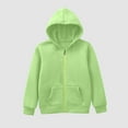 thumbnail image 2 of Adeawade Boys Winter Coats 12-18 Months Solid Color Long Sleeve Patchwork Hooded Sweatshirt Kids Child Hoodie Coat Classic Clothes Green, 2 of 8