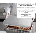 thumbnail image 3 of VeZee Durable Full Size Deep Aluminum Foil Pans With Lids - Ideal for Large Group Cooking - No-Mess Cleanup - Set of 50, 3 of 4