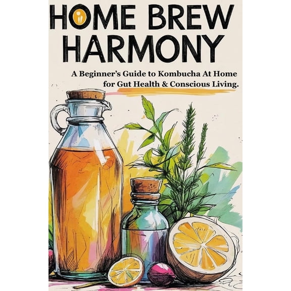 Home Brew Harmony: A Beginner's Guide to Kombucha At Home for Gut Health & Conscious Living., (Paperback)
