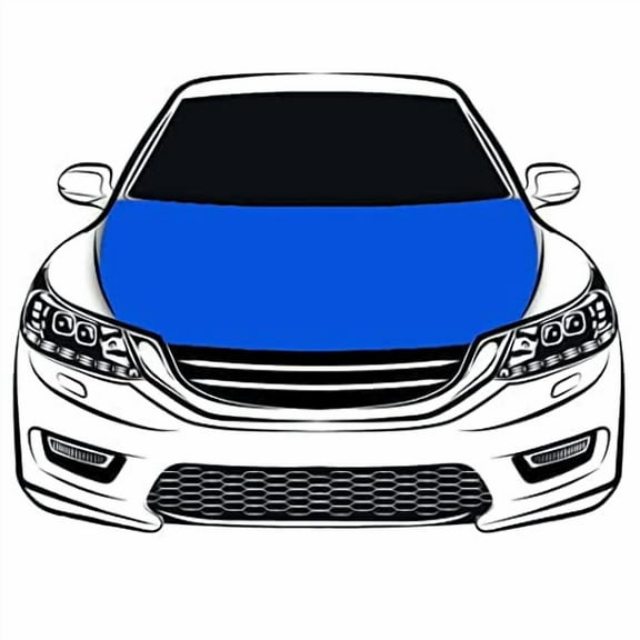 Blue Car Hood Cover 3.3X5FT/6X7FT 100% Polyester Elastic Fabrics Can be Washed Suitable for large SUV and Pickup Trucks ( 3.3X5FT)