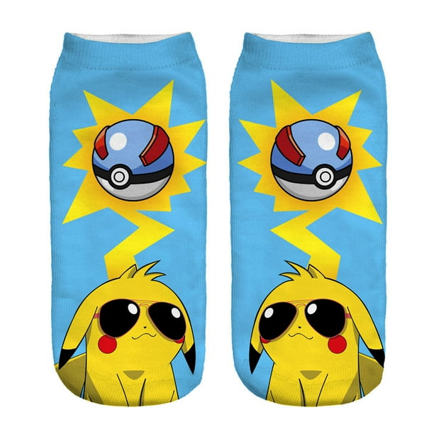 Calcetines de algodón de Pokémon para hombre y mujer, calcetín de juego de Pikachu, Go Squirtle, Charmander, Bulbasaur, Anime, Cosplay, regalo de Navidad
