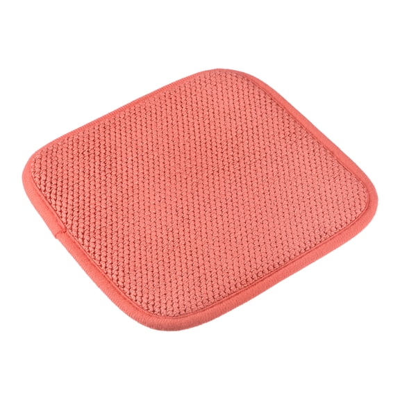 Dish Drying Mat, 7.87" x 7.87" Microfiber Dishes Drainer Mats Kitchen Counter Mats Dish Drying Pad for Countertop-Red