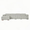 thumbnail image 4 of Modern 4-Seat Wall-Hugger Reclining Leather Sofa for Living Room, with USB Port, 4 of 11