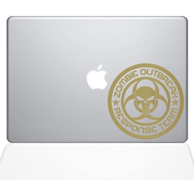 The Decal Guru Zombie Réponse Équipe Autocollant de Vinyle Autocollant - 15" MacBook Pro (2015 et Plus) - Or