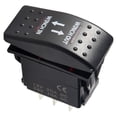 thumbnail image 2 of 12V 20A Winch In Winch Out ON-OFF-ON Rocker Switch Red LED Light 7 Pin RED, 2 of 5