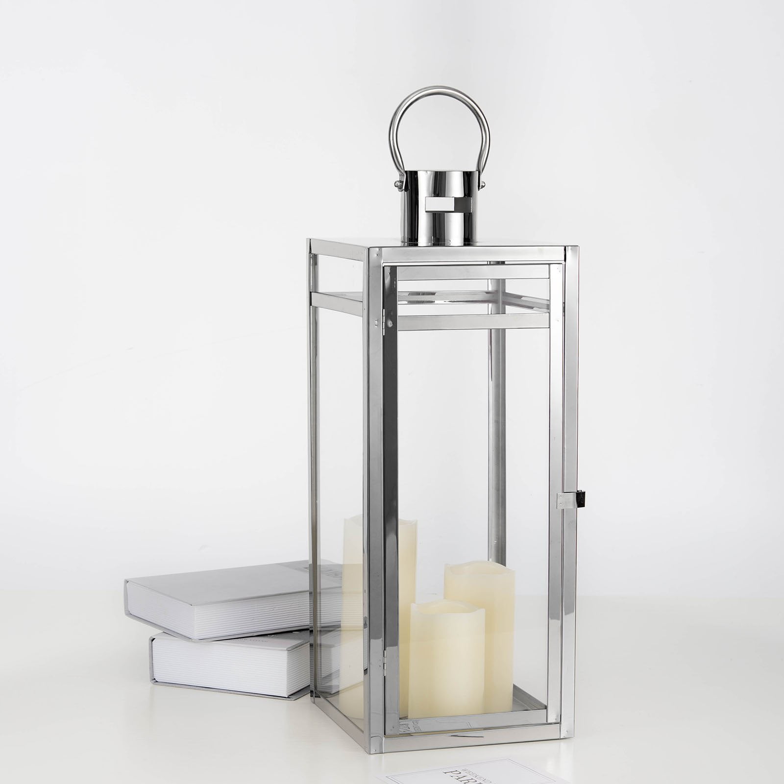 Efavormart Stainless Steel Lantern Candle Holder Tabletop Centerpiece