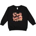 thumbnail image 2 of Inktastic Nonna Loves Me Granddaughter Flowers Toddler Sweatshirt, 2 of 4