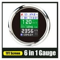 85mm 6 in 1 Multifunctional Digital Gauge GPS Fuel Level Water Temp