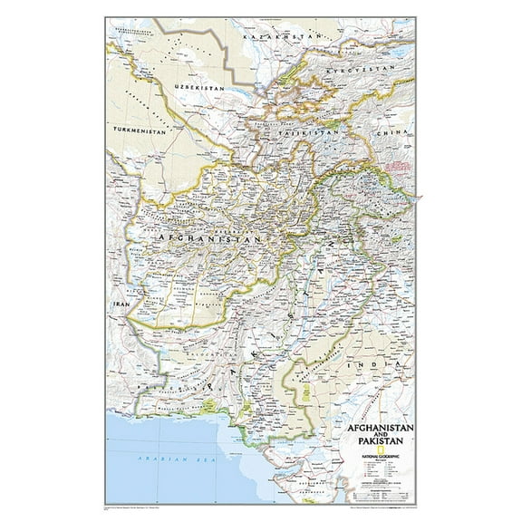 National Geographic Reference Map National Geographic Afghanistan, Pakistan Wall Map (21.5 X 32.5 In), (Paperback)
