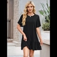 thumbnail image 4 of Vestido Negro de Cuello Redondo y Corta XL, 4 of 7