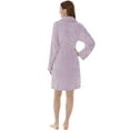 thumbnail image 3 of PAVILIA Lavender Purple Short Robes for Women, Plush Soft Womens Bathrobe Lightweight, Fluffy Fuzzy Cozy Women’s Bath Robe Knee Length, Shower Spa House Kimono Robe, S/M, 3 of 8