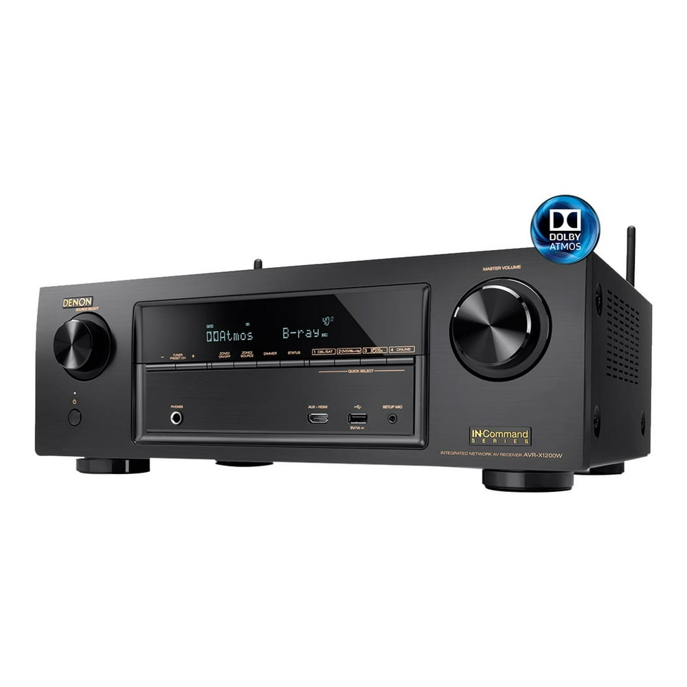 Denon AVRX1200W AV network receiver 7.2 channel black Walmart