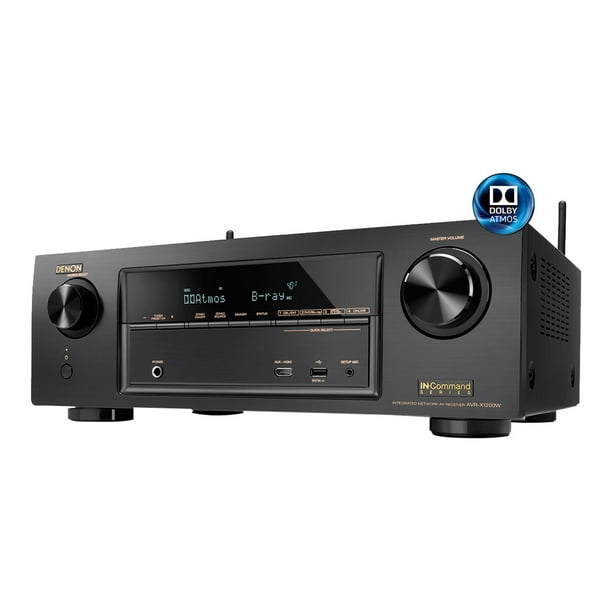 Denon AVRX1200W AV network receiver 7.2 channel black Walmart