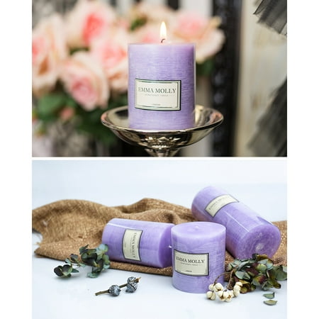 candles scented romantic purple candle lavender pillar aromatherapy smokeless festival gift 15cm decor
