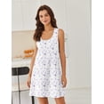 thumbnail image 6 of Ekouaer Nightgowns for Women Cotton Night Gown Tank Sleeveless Sleepshirt Racerback Nightdress Chemise Sleepwear, 6 of 6